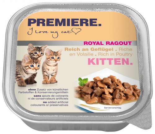 Premiere Royal Ragout macska tálka kitten szárnyas 16x100g