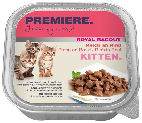 Premiere Royal Ragout macska tálka junior marha 16x100g