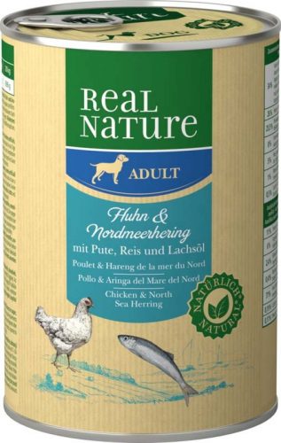 Real Nature Classic kutya konzerv adult csirke&hering 6x400g