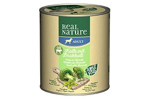 REAL NATURE Classic kutya konzerv adult borjú&brokkoli 6x800g