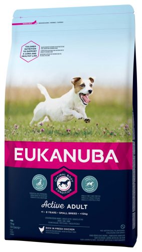 Eukanuba Small Breeds száraz kutyaeledel adult csirke 3kg