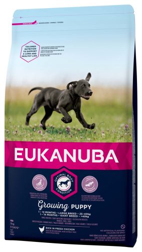 Eukanuba Large Breeds száraz kutyaeledel puppy csirke 3kg