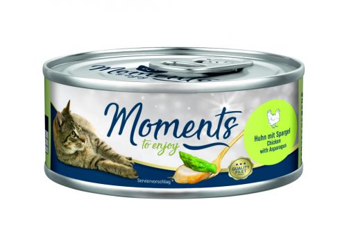 Moments macska konzerv csirke&spárga 12x70g