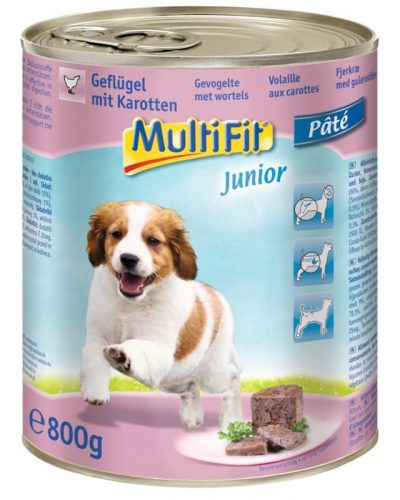 MultiFit kutya konzerv paté junior szárnyas 6x800g