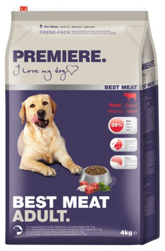 Premiere Best Meat száraz kutyaeledel adult marha 4kg