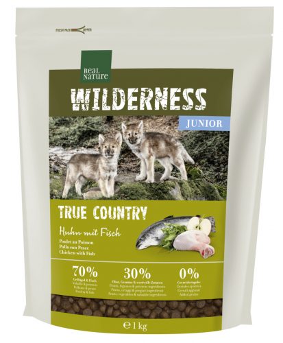 Real Nature Wilderness száraz kutyaeledel junior csirke&hal 1kg