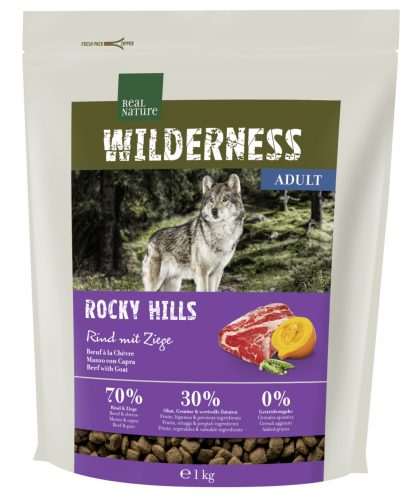 Real Nature Wilderness száraz kutyaeledel adult kecske&marha 1kg