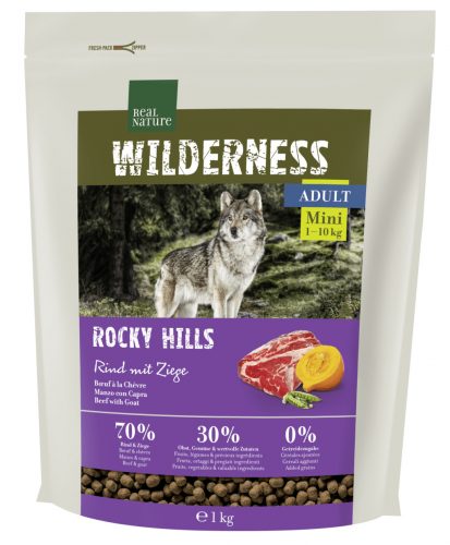 Real Nature Wilderness száraz kutyaeledel mini adult kecske 1kg