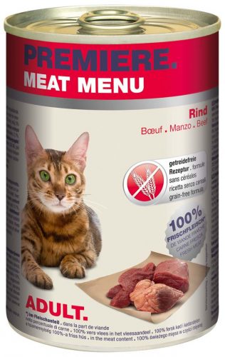 Premiere Meat Menu macska konzerv adult marha 6x400g