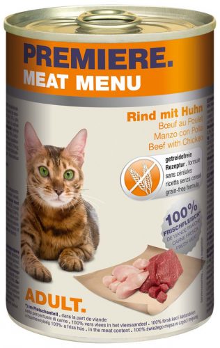 Premiere Meat Menu macska konzerv adult marha&csirke 6x400g