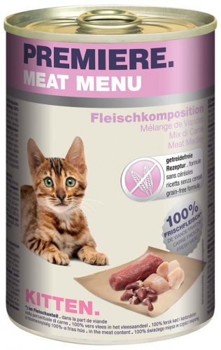 Premiere Meat Menu macska konzerv kitten húskompozíció 6x400g