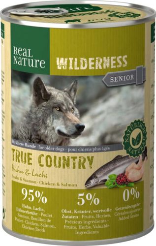 Real Nature Wilderness kutya konzerv senior True Country csirke&lazac 6x400g