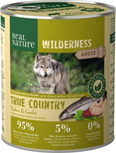 REAL NATURE Wilderness kutya konzerv adult csirke&lazac 6x800g