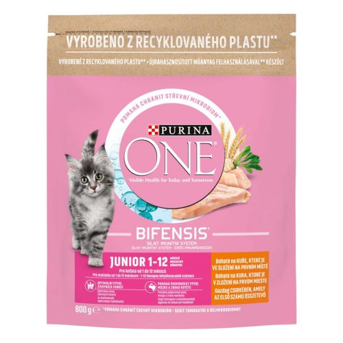 Purina One száraz macskaeledel junior csirke 800g