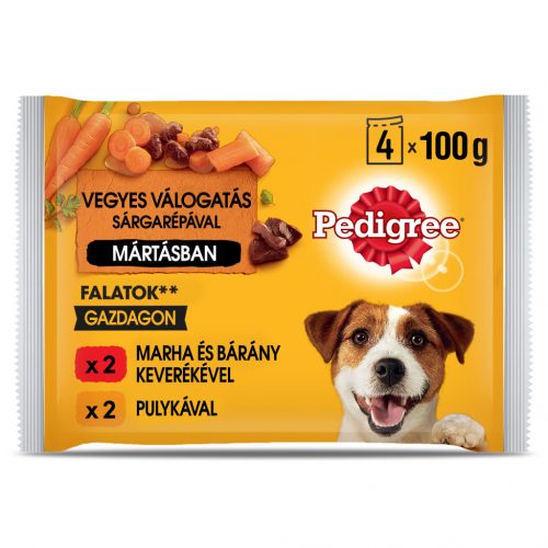 Pedigree kutya tasak MP adult marha&bárány 4x100g