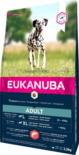 Eukanuba Large Breeds száraz kutyaeledel adult lazac 2,5kg