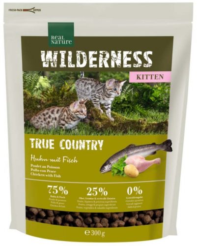 Real Nature Wilderness száraz macskaeledel kitten csirke&hal 300g