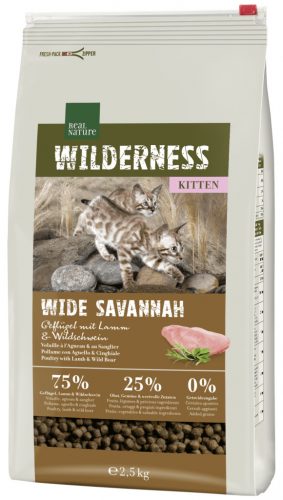 Real Nature Wilderness száraz macskaeledel kitten szárnyas&bárány 2,5kg