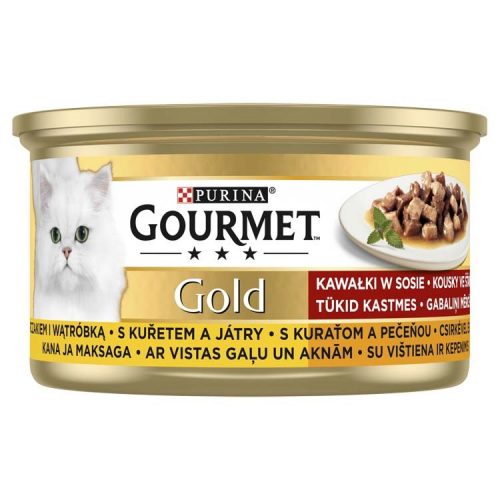 Gourmet Gold macska konzerv csirke&szív&máj 12x85g