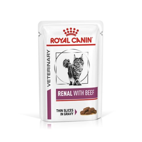 Royal Canin Veterinary Renal beef vesebetegség alutasak macskaeledel marha 12x85g