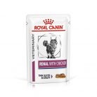 Royal Canin Veterinary Renal chicken vesebetegség alutasak macskaeledel csirke 12x85g