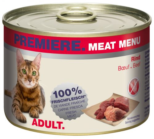 Premiere Meat Menu macska konzerv adult marha 6x200g