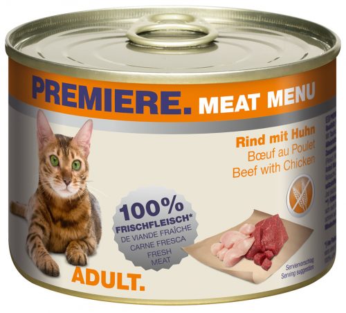 Premiere Meat Menu konzerv macska adult marha&csirke 6x200g