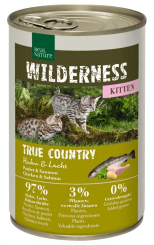 Real Nature Wilderness macska konzerv kitten True Country csirke&lazac 6x400g