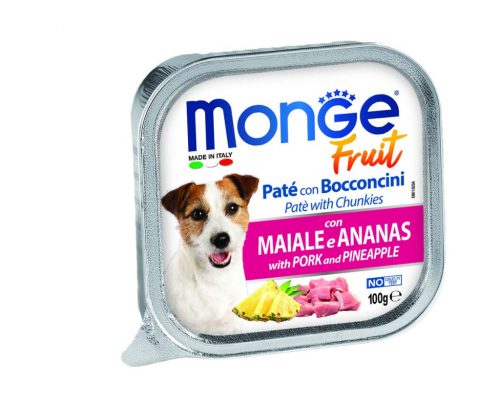 Monge Fruit kutya tálka adult sertés&ananász 32x100g