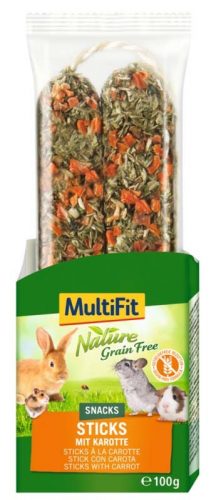 MultiFit Nature gabonamentes duplarúd kisemlősnek sárgarépa 2x50g