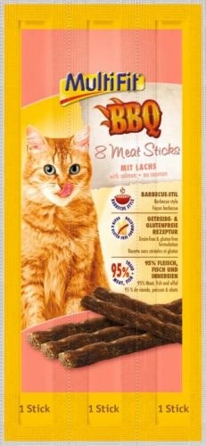 MultiFit BBQ Meat Sticks macska jutalomfalat lazac 40g 8db