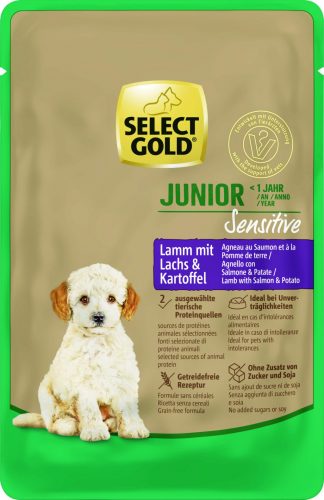 SELECT GOLD Sensitive kutya tasak mini junior b&lazac 12x100g