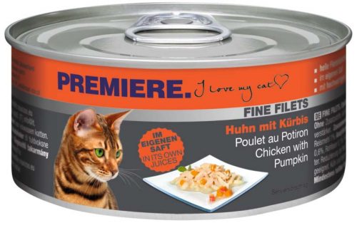 Premiere Fine Filets macska konzerv adult csirke&tök 12x80g