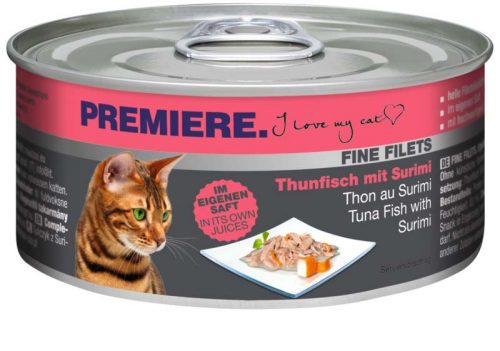 Premiere Fine Filets macska konzerv adult tonhal&surimi 12x80g