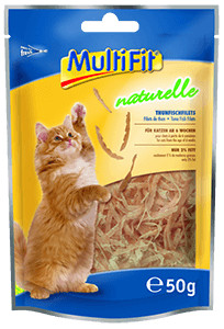 MultiFit Naturelle macska jutalomfalat tonhalfilé 6 hetes kortól 50g