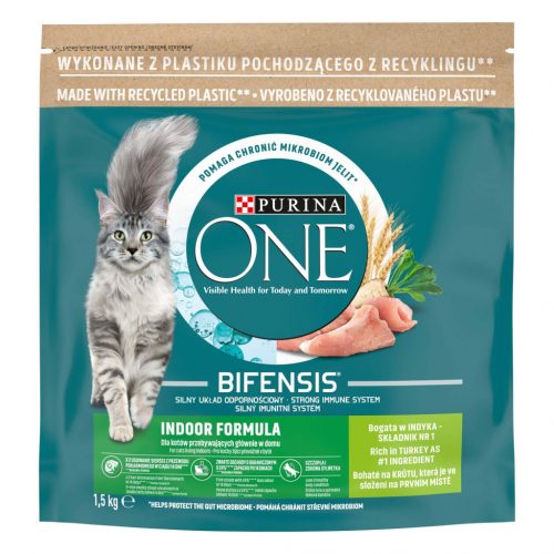 Purina One száraz macskaeledel indoor pulyka&gabona 1,5kg