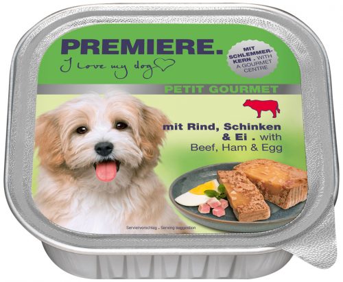 Premiere Petit Gourmet kutya tálka adult marha&sonka 11x150g