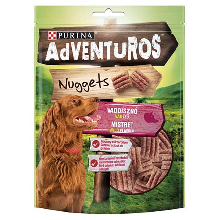 Adventuros Nuggets kutya jutalomfalat vaddisznó 90g