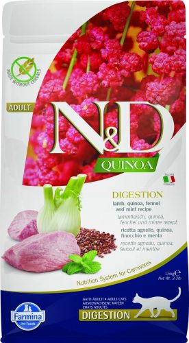 N&D Quinoa Digestion száraz macskaeledel bárány 1,5kg