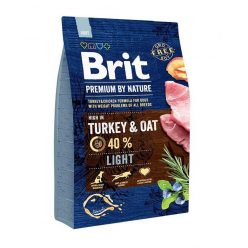 Brit Premium by Nature száraz kutyaeledel Light 3kg