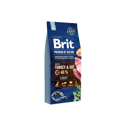 Brit Premium by Nature száraz kutyaeledel Light 15kg