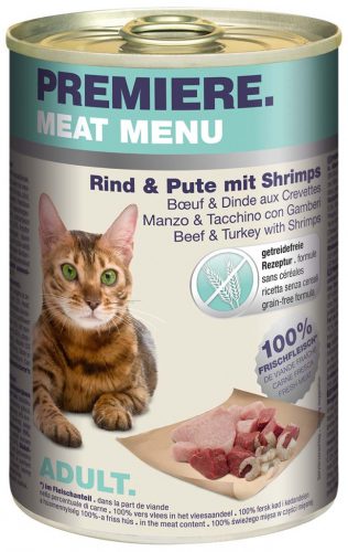 Premiere Meat Menu macska konzerv adult marha&pulyka 6x400g