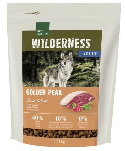 Real Nature Wilderness száraz kutyaeledel adult Golden Peak liba&kacsa 1kg