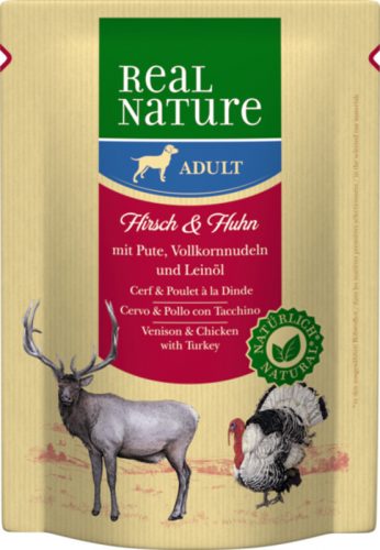 REAL NATURE Classic kutya tasak adult szarvas&csirke 6x300g