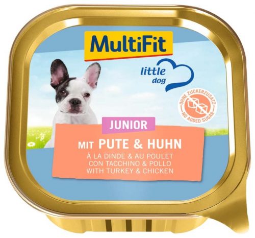 MultiFit Little Dog kutya tálka junior csirke&pulyka 11x150g