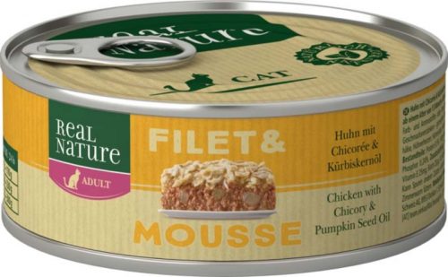 Real Nature Filet & Mousse macska konzerv adult csirke 6x85g