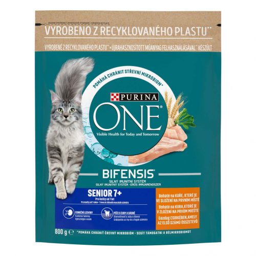 Purina One száraz macskaeledel senior 7+ csirke 800g