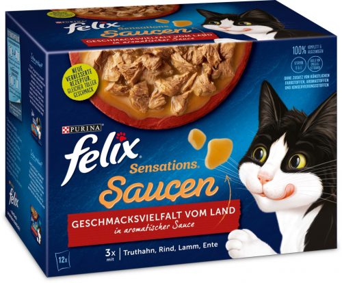 Felix Sensations macska tasak MP hús szószos 12x85g