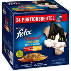   Felix "Doppelt Lecker" macska tasak MP hús zselés 24x85g