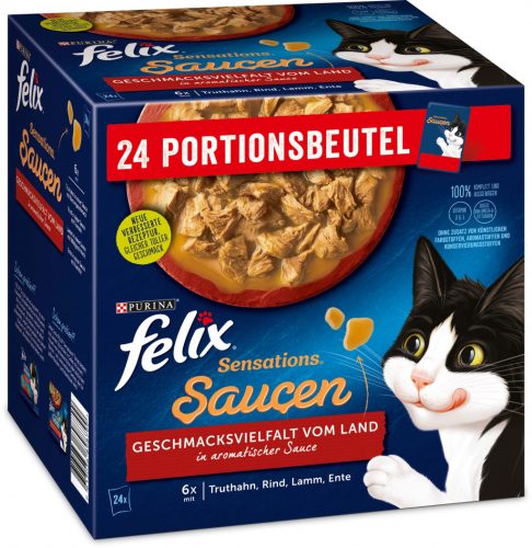 Felix Sensations macska tasak MP hús szószos 24x85g